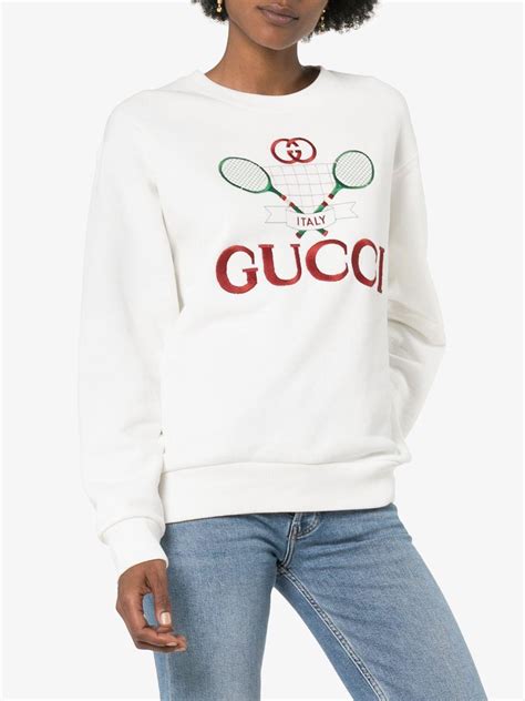 gucci letterman sweater|gucci sweatshirt women's.